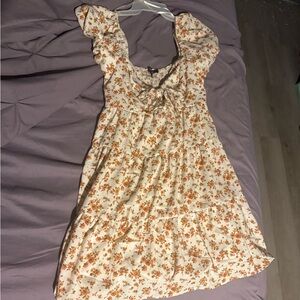 Floral Ruffle Sleeve Dress